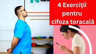 Exercitii de kinetoterapie pentru cifoza toracala fizioterapie dureri omoplati [upl. by Cloots]