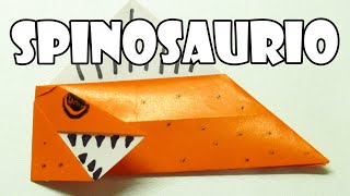 Como hacer un DINOSAURIO DE PAPEL  SPINOSAURUS [upl. by Glori]