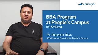 BBA Program at Peoples Campus  TU Affiliated [upl. by Marchese]