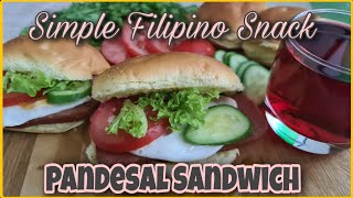 Simple Filipino Snack  Meryenda  Pandesal Sandwich [upl. by Ezekiel]