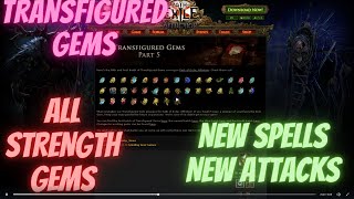 All Transfigured Gems Strength  Path of Exile Affliction [upl. by Flann891]