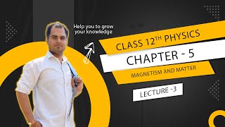 CLASS 12  CHAPTER 5  MAGNETISM AND MATTER  LECTURE 3  BY VIPL SIR [upl. by Zoa]