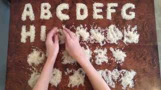 ABC Song Made with Rice Alphabet Song [upl. by Mannie]