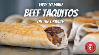 Easy to Make Beef Taquitos  ASMR  Griddle Cooking [upl. by Klatt]