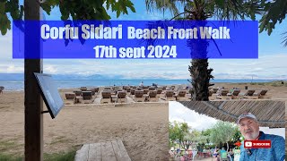 Corfu Sidari Beach Front Walk 17th sept 2024 [upl. by Mohorva]