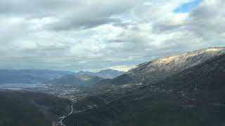 Landing in Tivat Strong wind quickly changes on the speed and the direction [upl. by Tess]