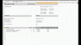 MS Excel  5  Faktura VAT  przykład uproszczony [upl. by Maffa]