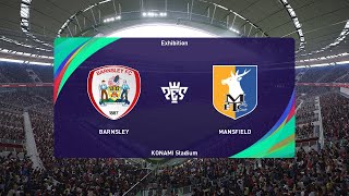 Barnsley vs Mansfield Town 09082024 EFL League One PES 2021 [upl. by Atiuqat]