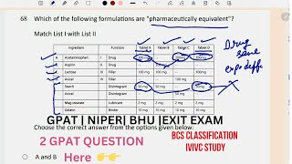 bioavailability and bioequivalence biopharmaceutics  BCS CLASSIFICATION  gpat [upl. by Sims482]