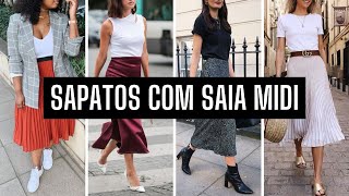 SAPATOS PARA USA COM SAIA MIDI [upl. by Eizeerb]