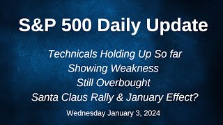 SampP 500 Daily Market Update for Wednesday January 3 2024 [upl. by Attenauq377]