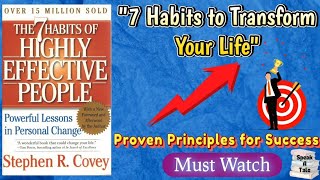 quot7 Habits of Highly Effective People  Full Audiobook by Stephen R Covey  Speakatale [upl. by Blodgett888]