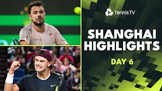 Rune vs Berrettini Wawrinka vs Cobolli Fritz amp Dimitrov Return  Shanghai 2024 Highlights Day 6 [upl. by Initof]