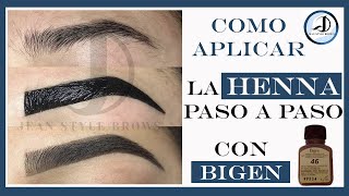 Como REALIZAR 🖌 las CEJAS en HENNA ✍ paso a paso con BIGEN CURSO DISEÑO DE CEJAS EPISODIO FINAL ✔ [upl. by Ihana]