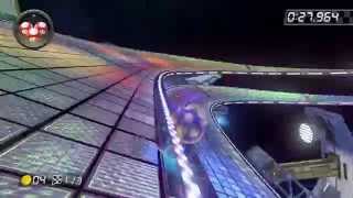 Mario Kart 8 Rainbow Road Shortcut Glitch  Video Comparison [upl. by Anadroj]