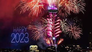 Space Needle Seattle New Year Countdown and Grand Fireworks Display Washington [upl. by Jake63]