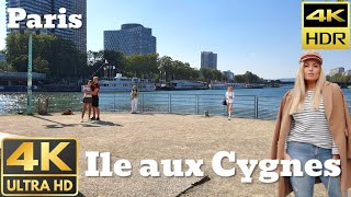 Paris  France 🇫🇷  Walking Tour  Ile aux Cygnes September 2024  4K HDR Video [upl. by Reivilo]