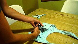 How to make a regular sport bra into a halter sport bra [upl. by Aikym]