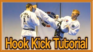 Taekwondo Hook Kick Tutorial  GNT How to [upl. by Ahsot]