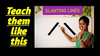 shradhasclassroom WRITING SKILLS STROKESslanting lines [upl. by Briant]