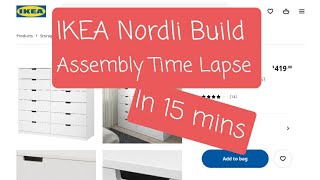 IKEA NORDLI DRESSER Build TimeLapse with Tips [upl. by Alberic502]