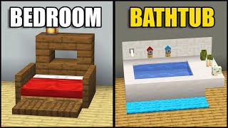 Minecraft 30 Household Build Hacks [upl. by Ennairrac159]