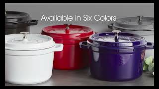 Staub Cast Iron 5quart Tall Round Dutch Oven [upl. by Selestina790]