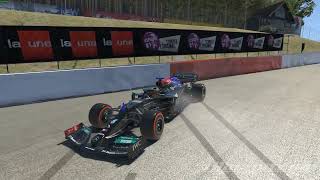 IRacing  Mercedes W12 Realistic F1  High Speed Tire Blowout  SPA [upl. by Ellehcen]