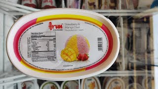 Strawberry and Mango Flavour Arun Ice Cream  Duet or Dual Flavour from Arun Icecreams [upl. by Lorry]