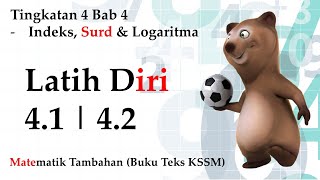 Matematik Tambahan Tingkatan 4 KSSM Bab 4  Latih Diri 41  Latih Diri 42 [upl. by Llertnac686]