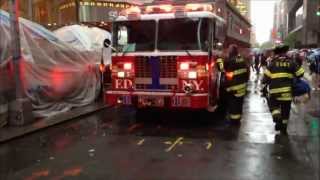 PERSON RESCUE  FDNY RESCUE 1 FDNY ENGINE 26 54 65 SQUAD 18 FDNY TOWER LADDER 4 7 LADDER 4 [upl. by Novaj]