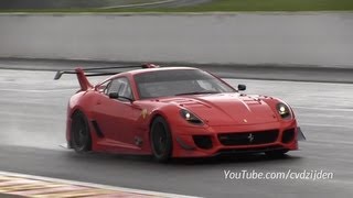 Ferrari 599XX Evo in Action BRUTAL Sounds [upl. by Akinod]