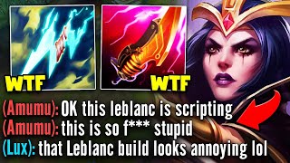 The Most ANNOYING Leblanc Build Ever Created THE ENEMY TEAM WAS MALDING [upl. by Whang925]