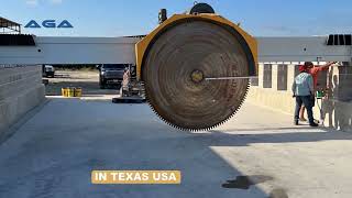 Block Saw Cutting Limestone in Texas USA [upl. by Aciram]