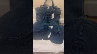 Unboxing Telfar Denim Medium Shopper amp Accessories new telfar telfarbag ytshorts denim blue [upl. by Gridley396]