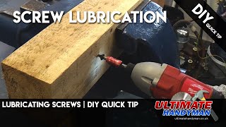 Lubricating screws  DIY Quick tip [upl. by Airotkiv558]