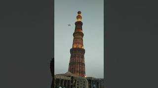 Qutub minar new Delhi Day amp night view qutubminar qutubminardelhi shorts status vlog history [upl. by Ykcim]