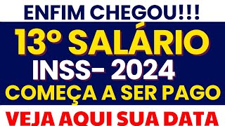 CHEGOU O DIA 13º INSS ANTECIPADO  VAI TER PAGAMENTO  CALENDÁRIO COMPLETO 2024 APOSENTADOS INSS [upl. by Celia255]