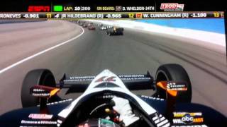 Dan Wheldons onboard camera for the last moment before the fatal accident [upl. by Lorilyn]