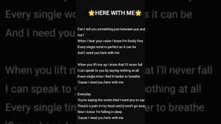 Here with me MARSHMELLO FT CHVRCHES shorts lyrics music [upl. by Maleeny]