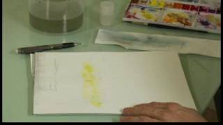 How to Paint a Watercolor Landscape  Watercolor Painting Grass Field [upl. by Grantland]