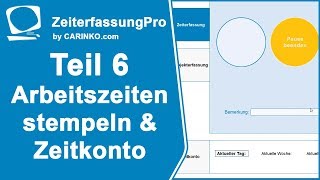 Zeiten stempeln und Zeitkonto checken in der ZeiterfassungProde [upl. by Noletta]