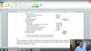 Part 3  Relevant Costs for Decision Making  Drop or Retain [upl. by Yi]