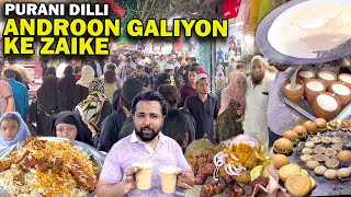 Purani Dilli Ki Androon Galiyon Ke Zaike  Old Delhi Famous Street Food  Ramzan Spl Biryani Kabab [upl. by Milas]