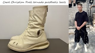 Carol Christian Poell tornado u sole titanium prosthetic boots  обзор  на ноге  respect room ccp [upl. by Atkins]