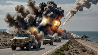 Russia Shocked Ukraines HIMARS missile hits convoy of military vehicles belonging to it [upl. by Sert]