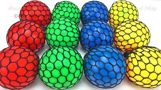 Learn Colors with Squishy Slime Balls with Microwave Toy Appliance Surprise Toys [upl. by Nathaniel]