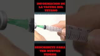 Información De La Vacuna Del Tetano ▸ En Que Consiste El Tetano [upl. by Eirrab]