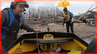 Minicut the Jetstream Mini Jet Boat on the Muskwa River Spring Breakup 2021 PNW [upl. by Ekez]