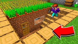 How to BUILD SUPER SECRET PASSAGE in FARMLAND in Minecraft  FARMLAND TUNNEL  in Minecraft [upl. by Corbet]